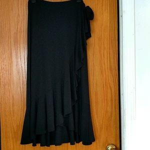 Banana Republic - Black Midi Wrap Skirt